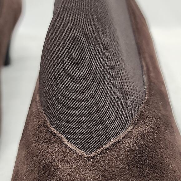 MUNRO FRANCEE WOMENS BROWN KID SUEDE ANKLE BOOTIES SIZE 10 NEW - Picture 5 of 16